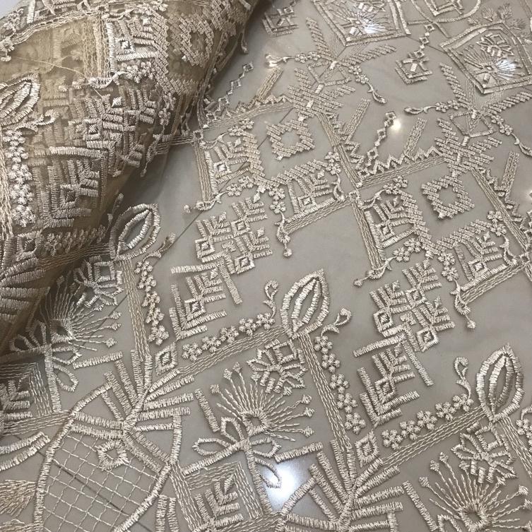 {MURMER} Kain tulle bordir motif SAPTO