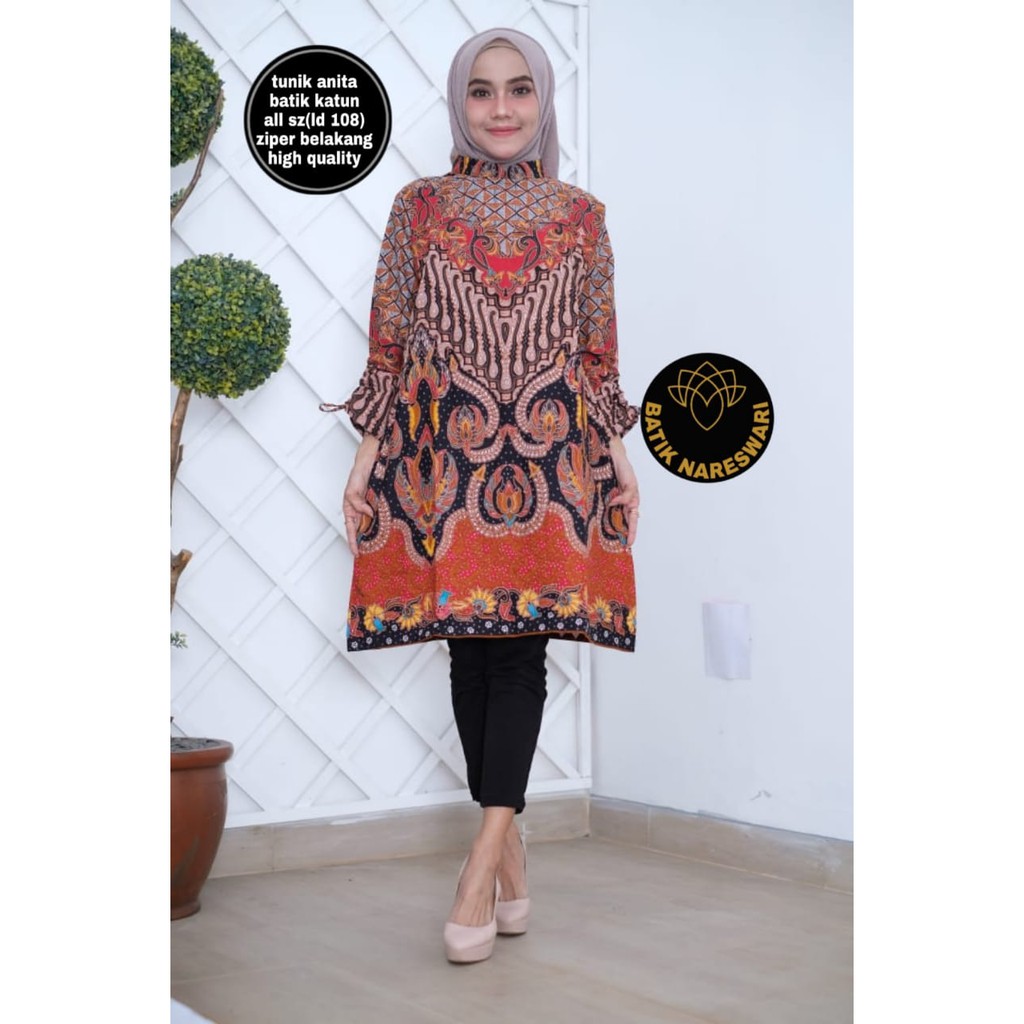 Produsen New Atasan Wanita Tunik Batik Motif Garuda Bahan Katun Alus Sragenan Jbj6VkhDRDXEd