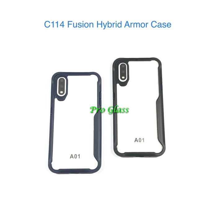 C114 Samsung A01 / A10s / A20s / A30s Fusion Hybrid Premium Armor Case Silicone Acrylic