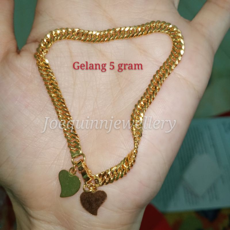 Gelang sisik naga dewasa emas muda 5 gram P 17-20