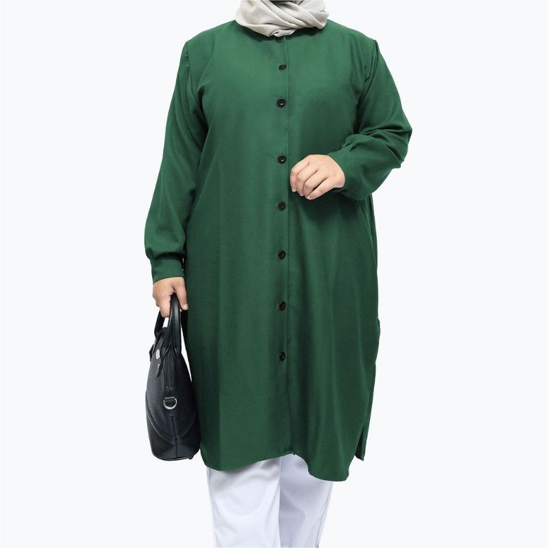 Kemeja Tunik Jumbo Ld 126cm Fit To XXXL