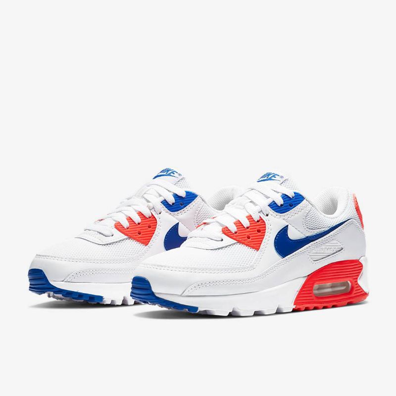 NIKE AIR MAX 90 WMNS - WHITE/FLASH CRIMSON/RACER BLUE