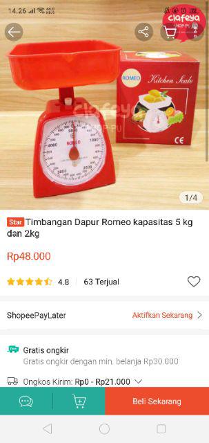 Timbangan Dapur Romeo Kapasitas 5 Kg Dan 2kg
