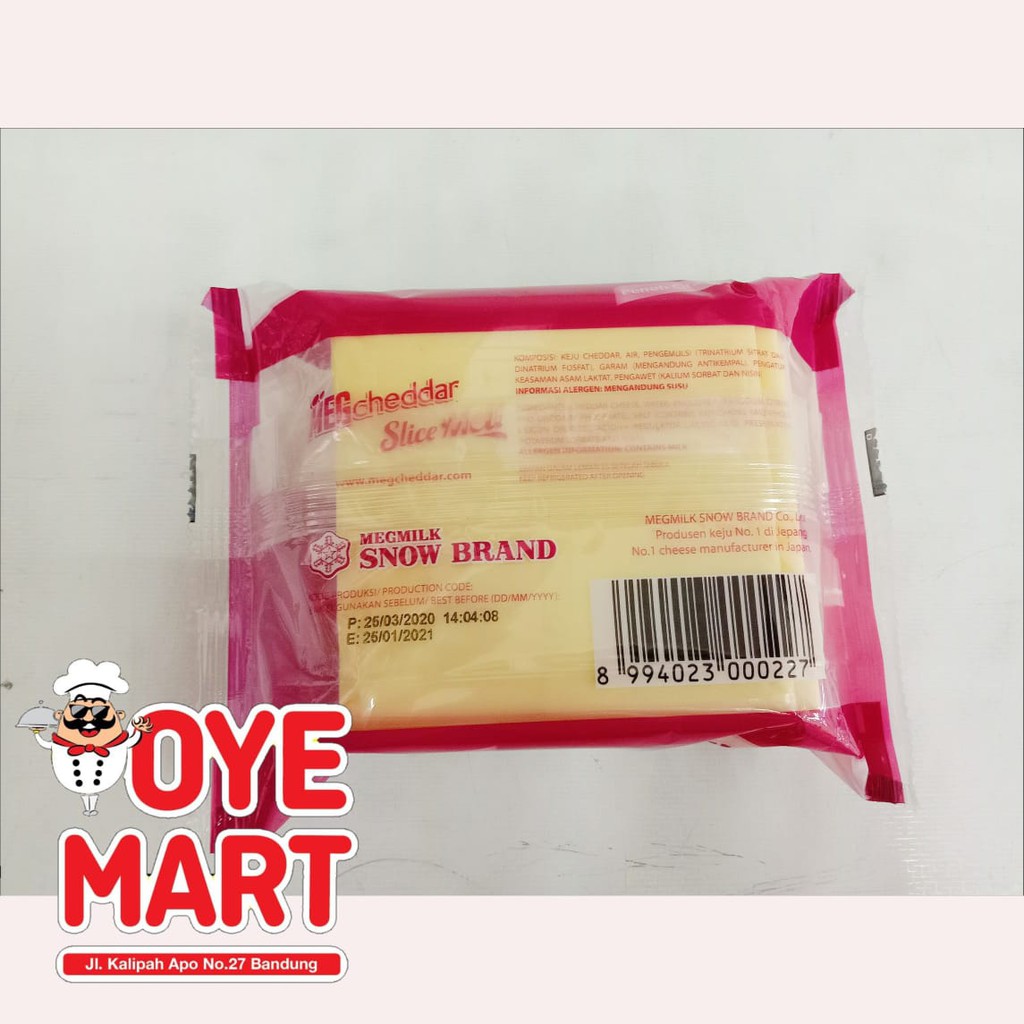 MEG CHEDDAR SLICE MELT 320GR ISI 20PCS/KEJU SLICE MELT