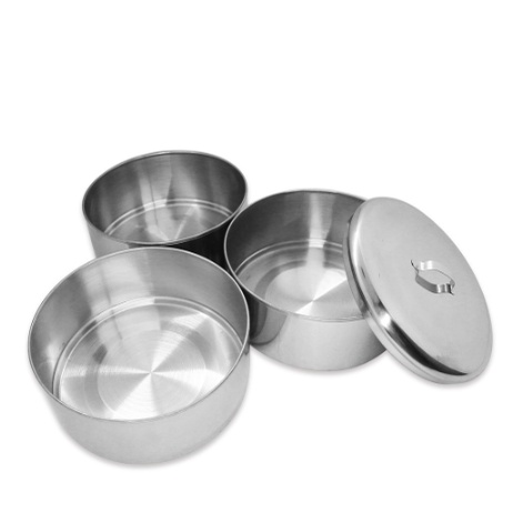 Rantang Makanan Food Carriers Susun 3 Stainless 14 cm