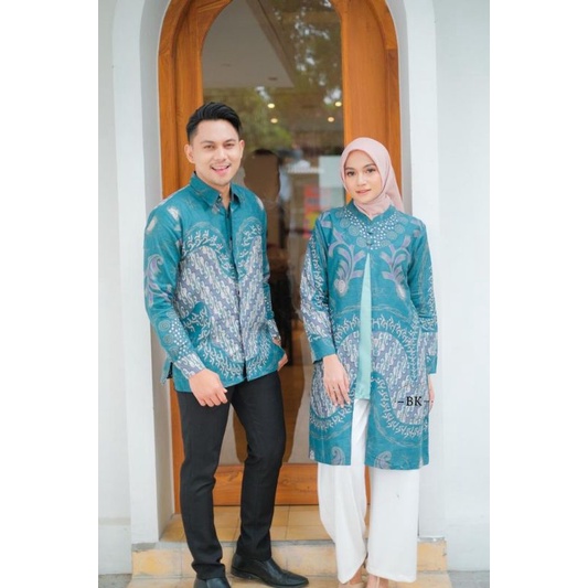 BATIK COUPLE MODERN KOMBINASI LARASATI BOLERO ||ATASAN KERJA||M-L-XL-XXL-3L