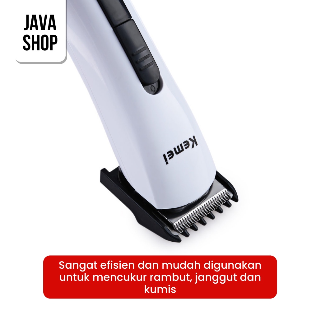 JAVASHOP Kemei Alat Cukur Elektrik Pencukur Rambut Bulu Hair Trimmer Shaver