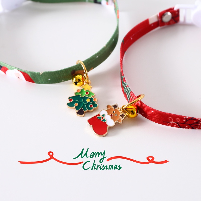 Kalung Liontin Lonceng Natal anti Bengkak adjustable Untuk Anjing / Kucing Peliharaan