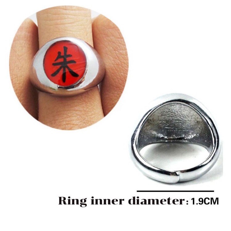 CINCIN IMPORT ANIME NARUTO ITACHI AKATSUKI ALL TEAM COSPLAY BISA DI ATUR SESUAI LINGKAR JARI