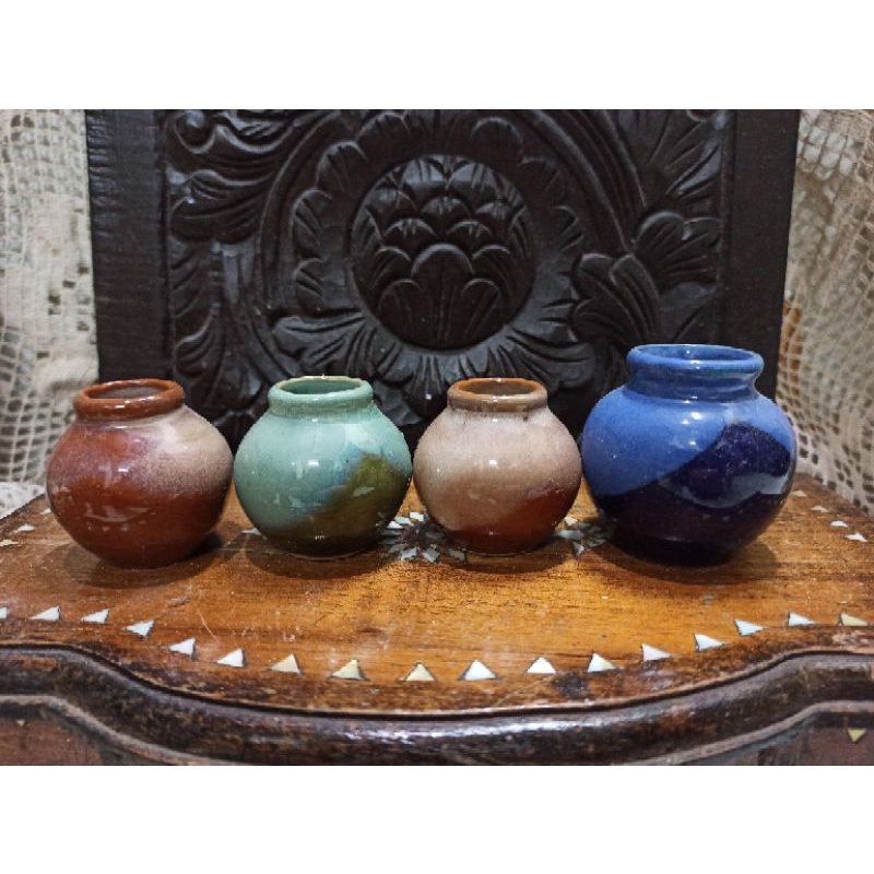 guci mini antik vintage 5 buah