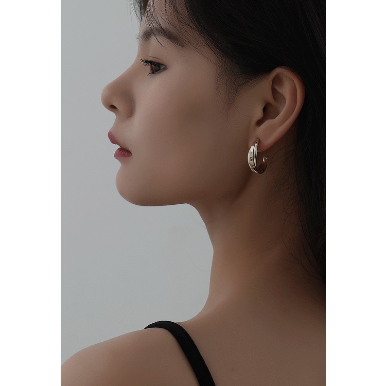 Anting Stud Bahan 925 Silver Gaya Korea