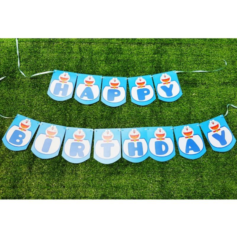Doraemon Flag Banner Bunting Happy Birthday