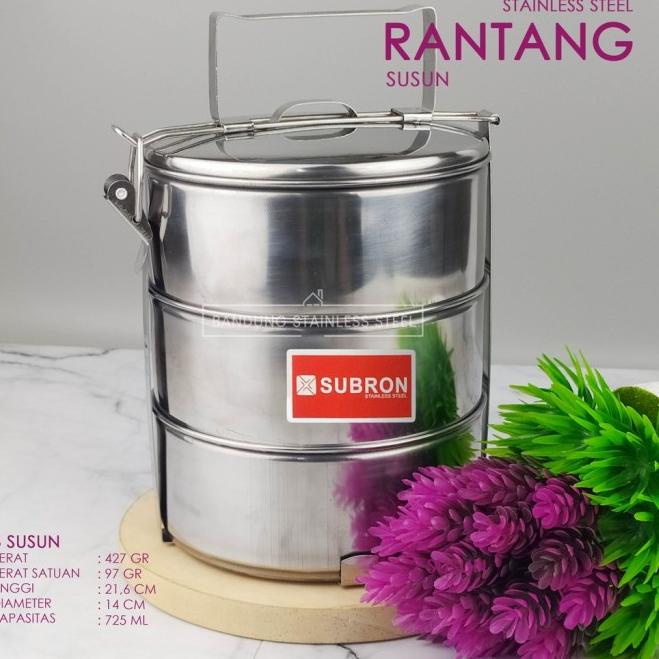 ➭ Rantang stainless steel susun 3 - susun 2 ➥