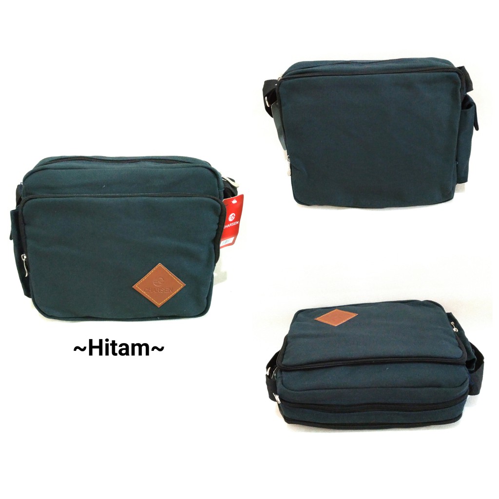 Tas Slempang Kanvas Pria Sling Bag Cowok Cowo Travel Bag Laki Tas Kecil Ori Asli - TAS-SELEMANG-KANVAS-BESAR