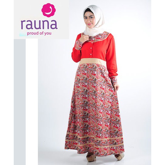 gamis dewasa, busana muslim, gamis rauna, rahnem, rk 18