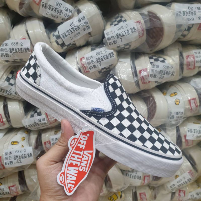 SEPATU VANS CHECKERBOARD SLIP ON KLASIK OG TERLARIS TERMURAH