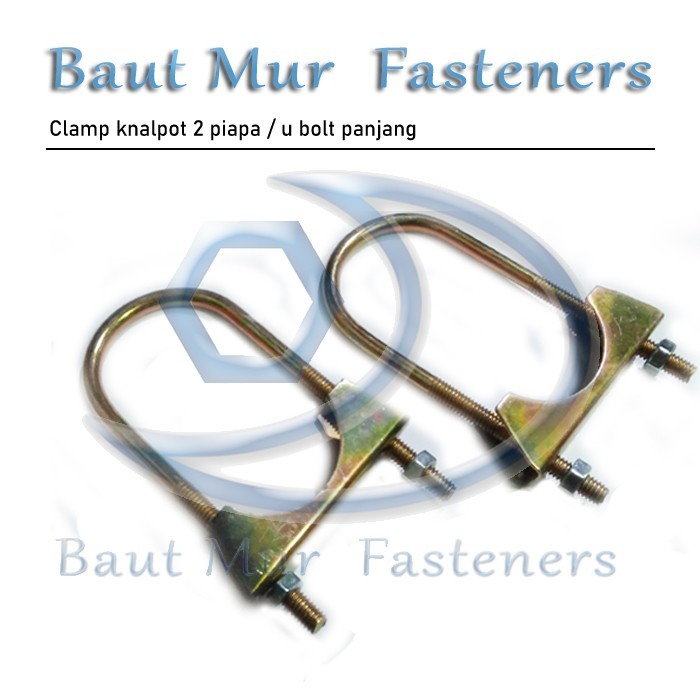 U Bolt Panjang 2 Inchi / Klem Knalpot Panjang 2 pipa 2 "