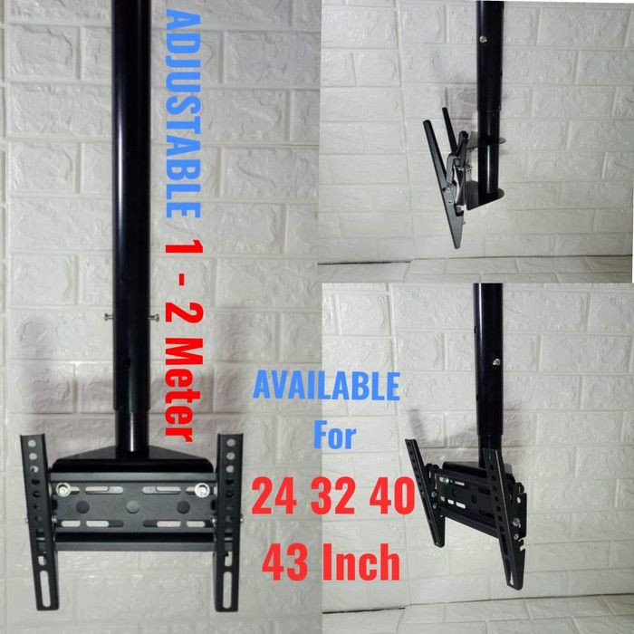 BRACKET TV PLAFON GANTUNG 43 40 32 29 INCH 2 METER