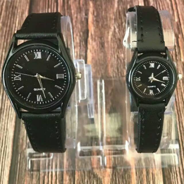 Terima Cod)Jam Tangan Couple Alba Strap Kulit (Dikirim Dari Jakarta)