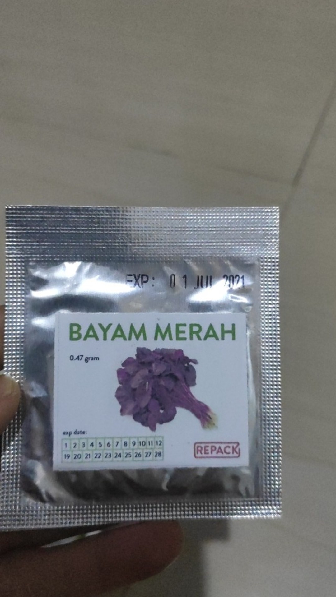 Benih Bayam Merah - Bibit Bayam Merah - Benih Bayam Merah Zayoseed