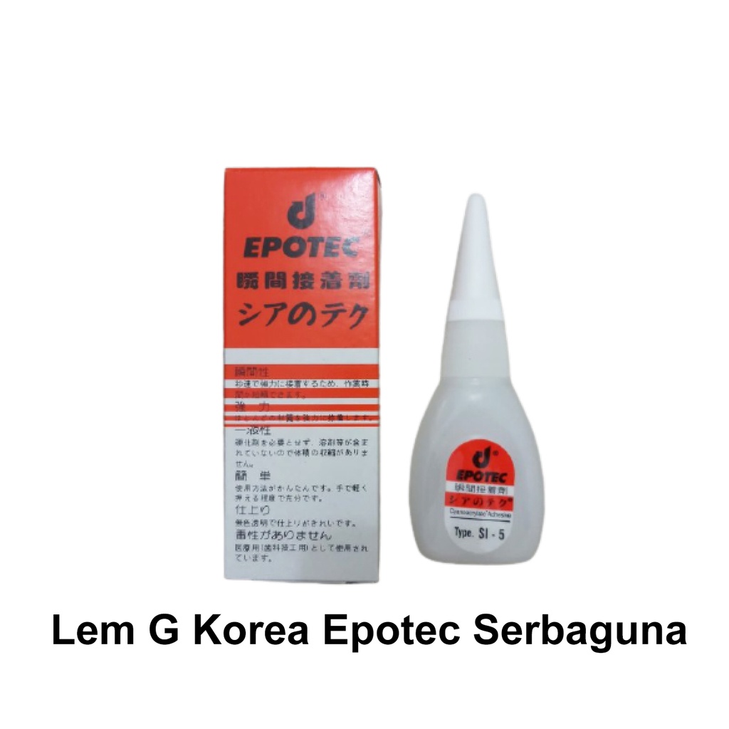 

Lem Korea G Epotec Original/Asli Grade 1/ Power Glue/ Super Glue