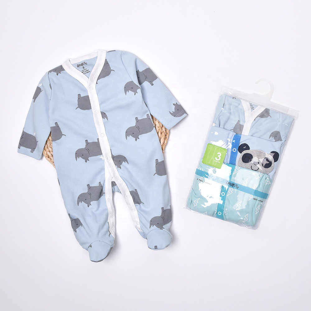 Sleepsuit Bayi Laki Laki - Pajamas Baby Premium Tutup Kaki isi 3Pc P010