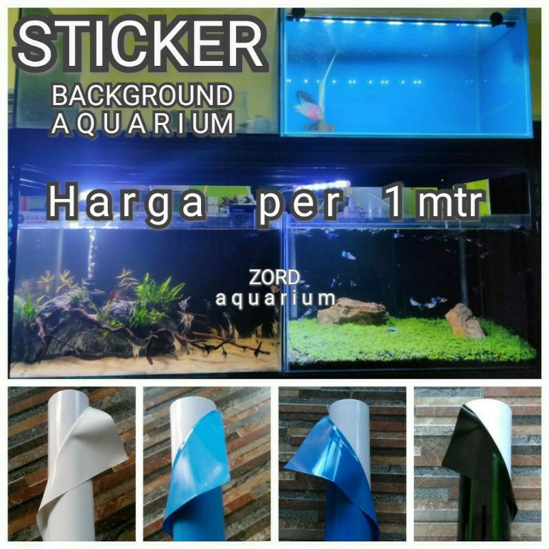 Sticker Background Aquarium - Stiker Skotlet Begron Akuarium Polos
