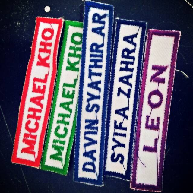 

Label nama sekolah/pesantren/kerja