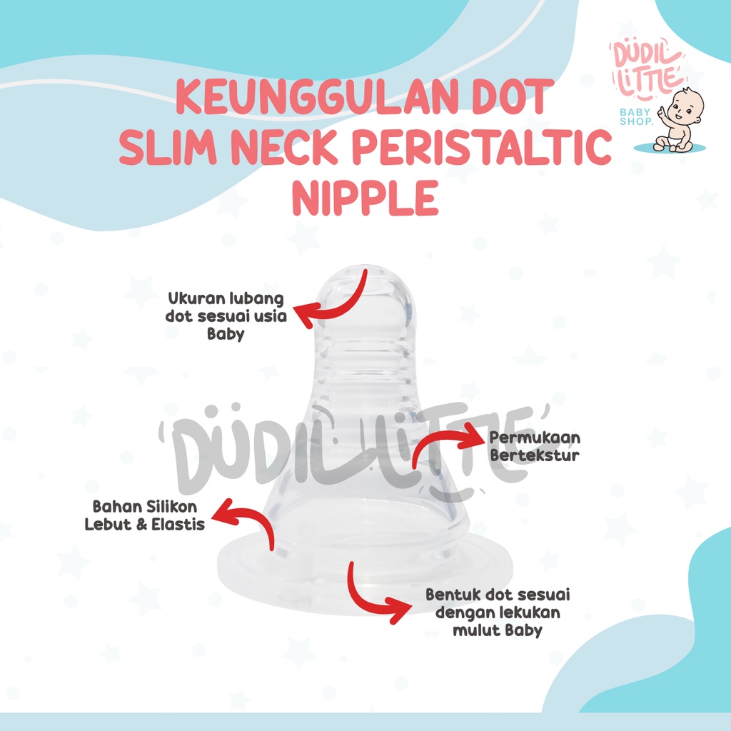 Dot Nipple Peristaltic SLIM NECK 100% garansi