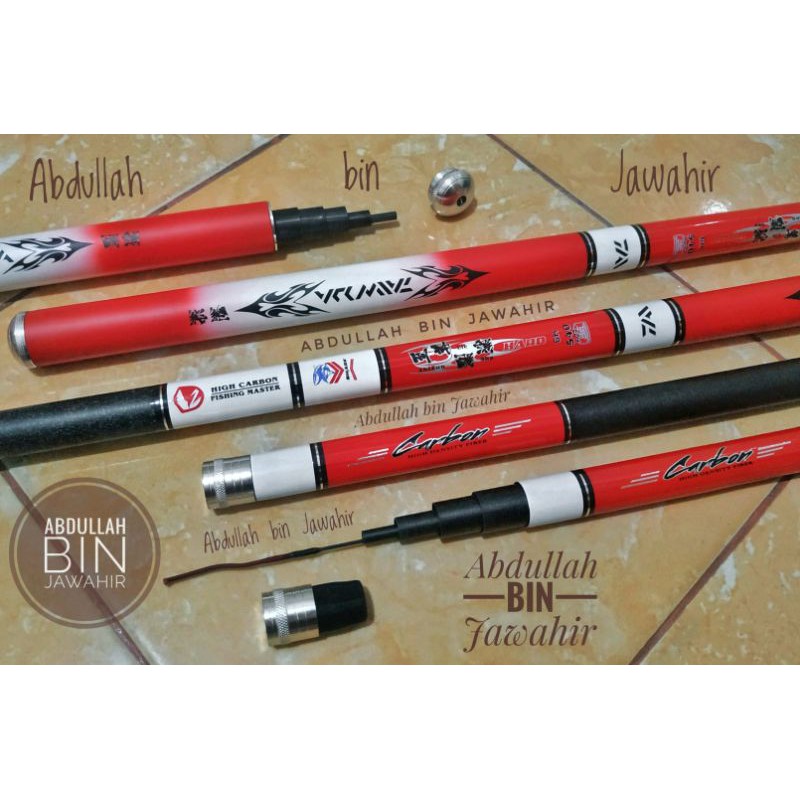Joran Tegek import Red Shark 450 ~ Ringan Kaku ~ free packing pipa PVC