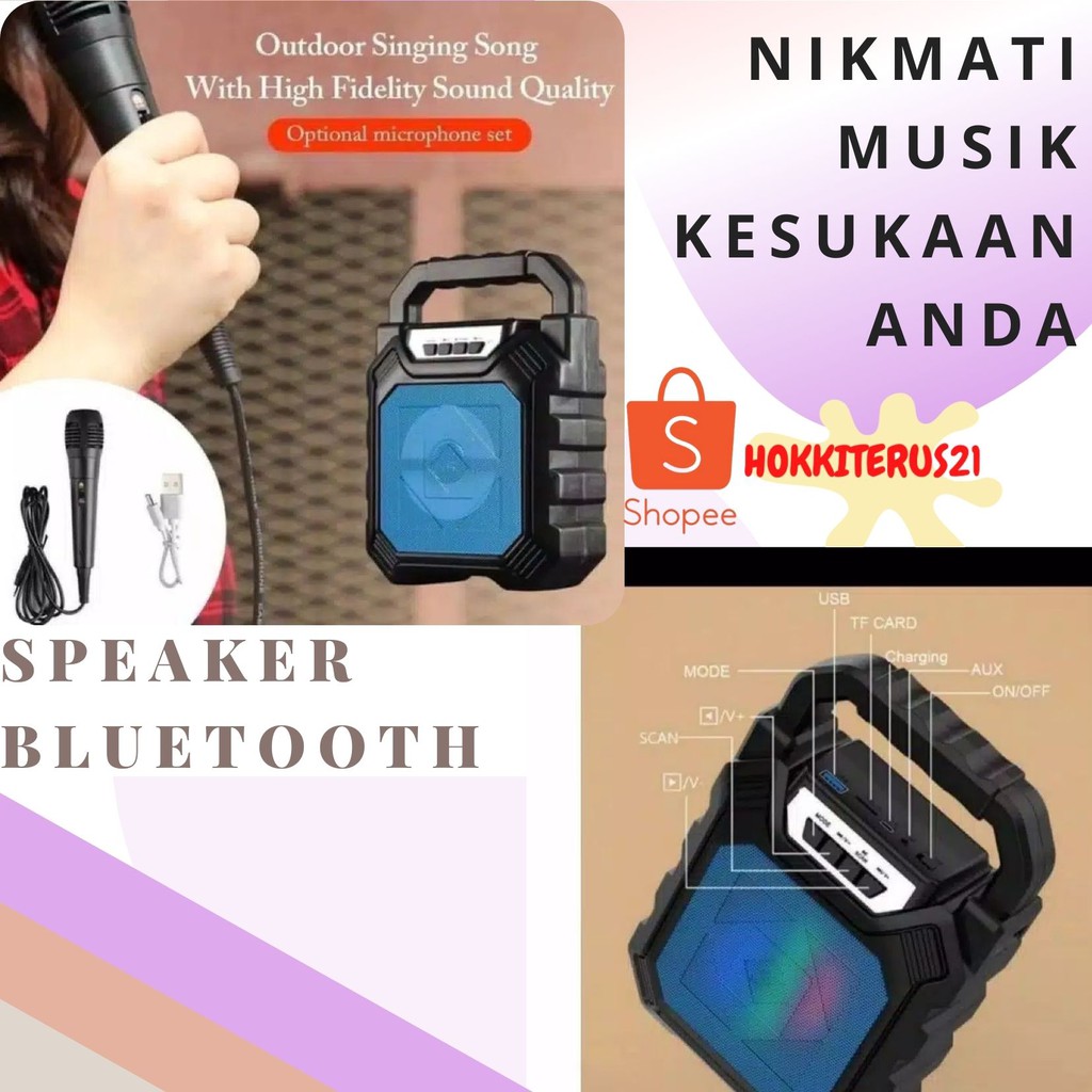 hokkiterus21 SPEAKER KARAOKE MIC smule bluetooth portable suara nyaring