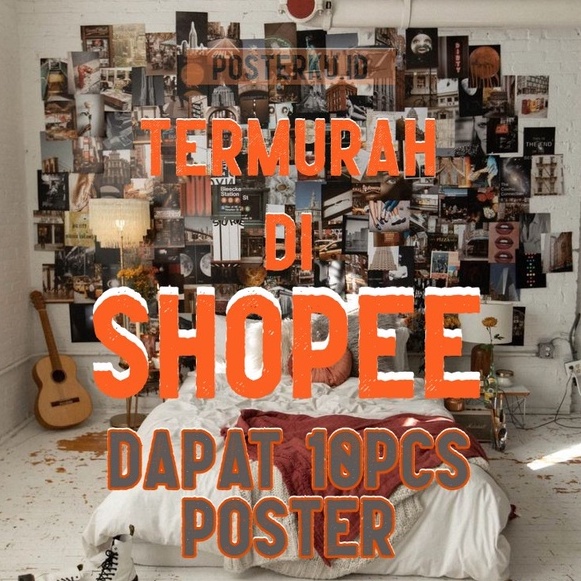 Dapat 10Pcs Poster Dinding Aesthetic Collage Wall Casual Brand Retro Vintage Band Part1