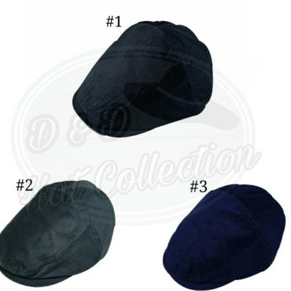 Terbagus.. Topi Pet Pria Bahan Corduroy Model Datar Topi Pelukis Newsboy Cap