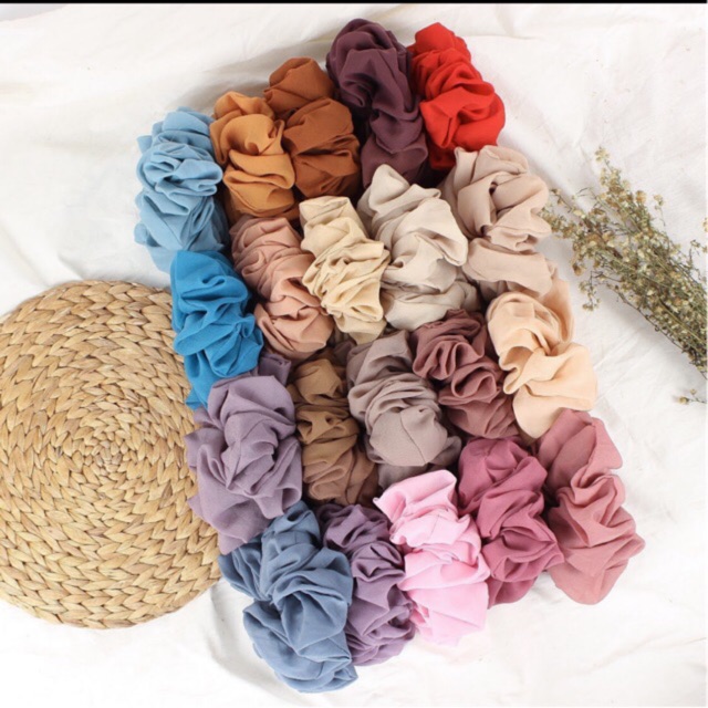 𝐁𝐘 𝐀𝐃𝐈𝐍𝐃𝐀 SCRUNCHIE IKAT RAMBUT / KUNCIR CEPOL HIJAB VOLUME SCRUNCHIES JILBAB KERUDUNG fame