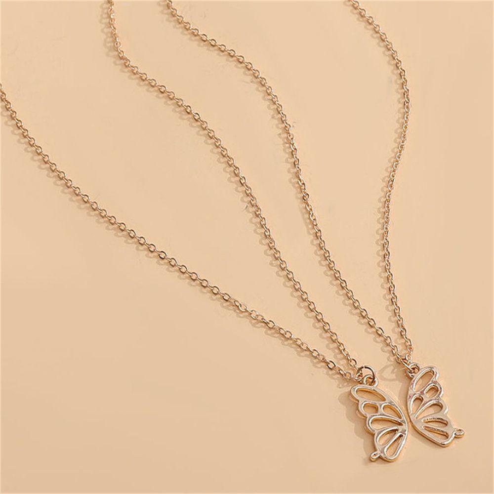 Lily 2 Pcs Kalung Persahabatan Hadiah Teman Baru Perhiasan Untuk Gadis Wanita Best Friend Necklace