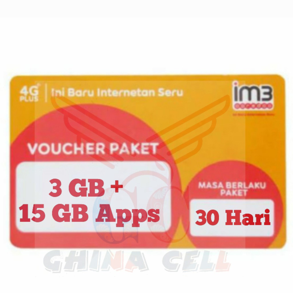 Voucher Indosat 3GB Unlimited