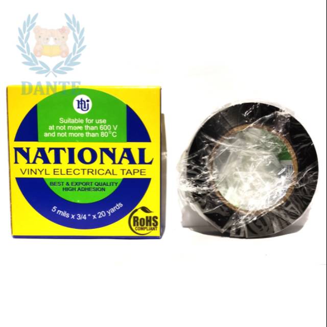 

Selotip Isolasi Kabel Vinil Electrical Tape Hitam NATIONAL