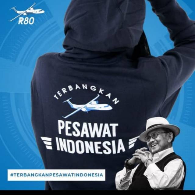 Sweater Hoodie pesawat R80 terbangkan pesawatmu