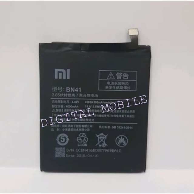 BATERAI BATTERAI BATTERY REDMINOTE 4 BN41 BN 41 ORIGINAL
