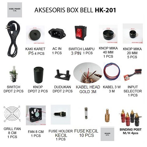 Perlengkapan Box HK-201 Aksesoris 201 HK201