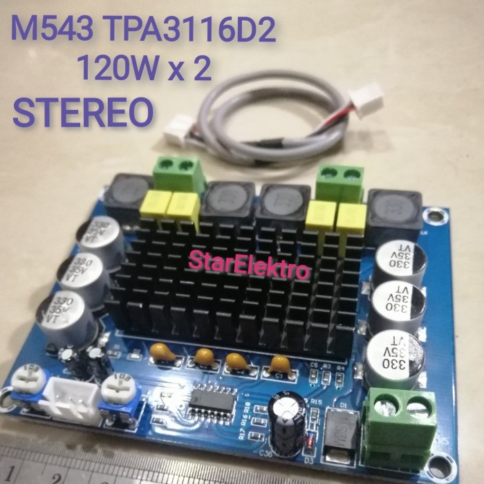 Kit Power Amplifier Stereo 120W Class D TPA3116 M543 XH-M543 TPA3116D2