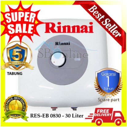 WATER HEATER RINNAI RES EB 130 EB130 30 Liter 500 Watt