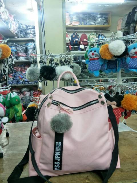 Free Pompom Tas Ransel Mojoyce VANESA / Backpack Stylish