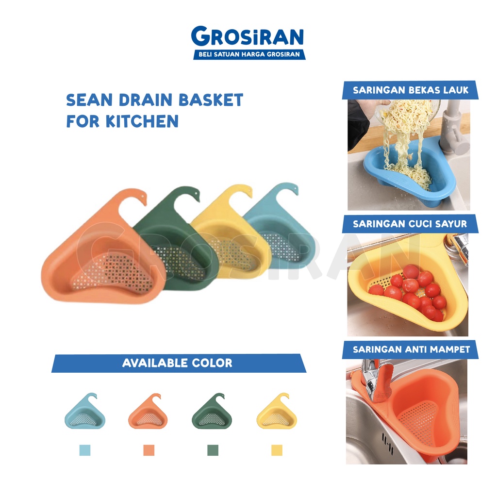 Wadah Saringan Pembuangan Sisa Makanan Sudut Wastafel Rak Tirisan Sampah Bekas Lauk Keranjang Peniri