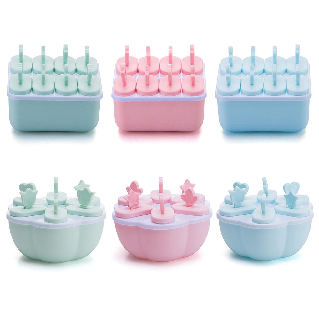 Cetakan Es Krim DIY Popsicle Tray Cube Tools Frozen Lolly Sorbet Maker Holder