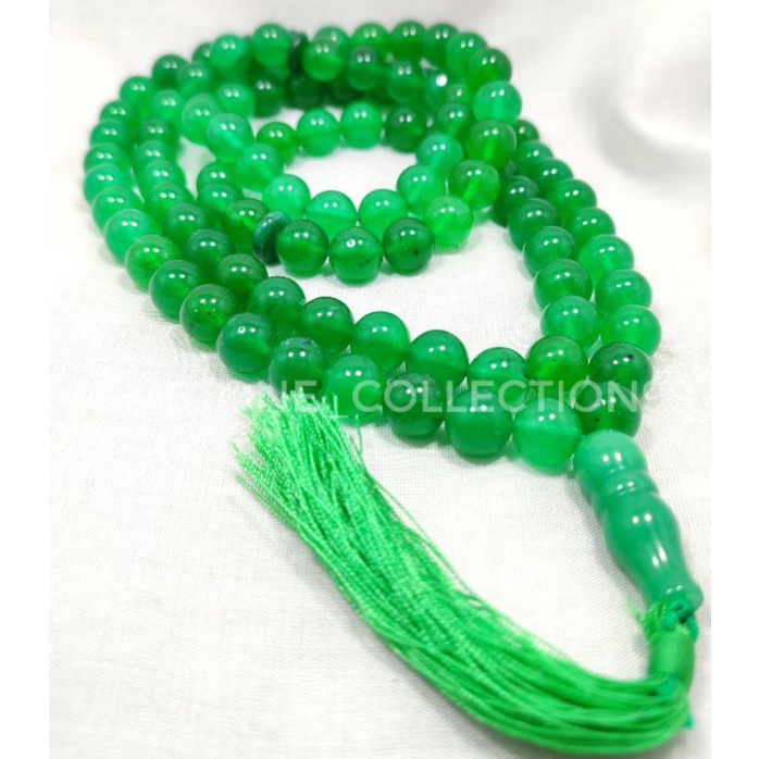 TASBIH BATU IJO GARUT  ASLI NATURAL ISI 99 BUTIR