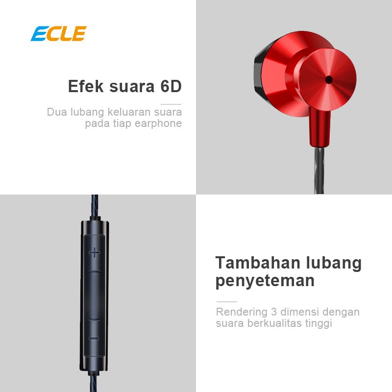 ECLE Original Earphone/Headphone/Headset Super Bass Handsfree Stereo