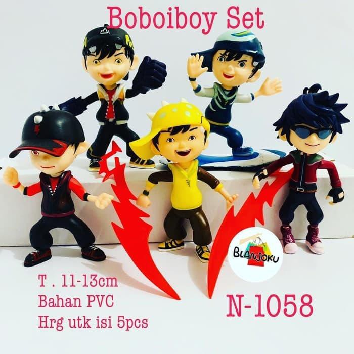 mainan figure murah Figure Boboiboy 1 set isi 6 pcs / Topper Kue Cake Boboiboy Murah