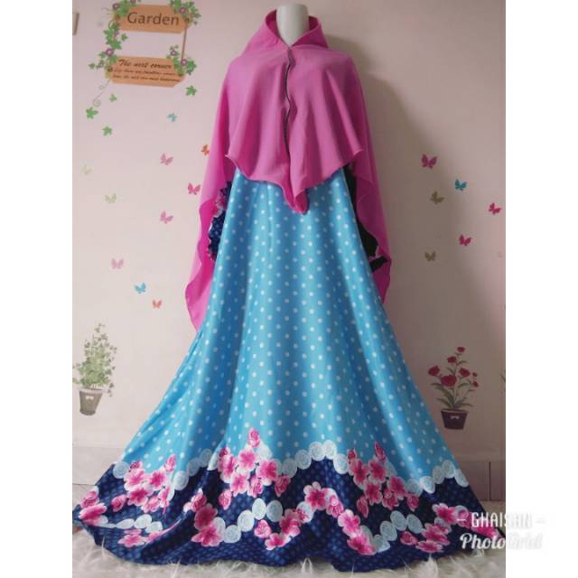 Set Gamis/khimar velvet maxmara