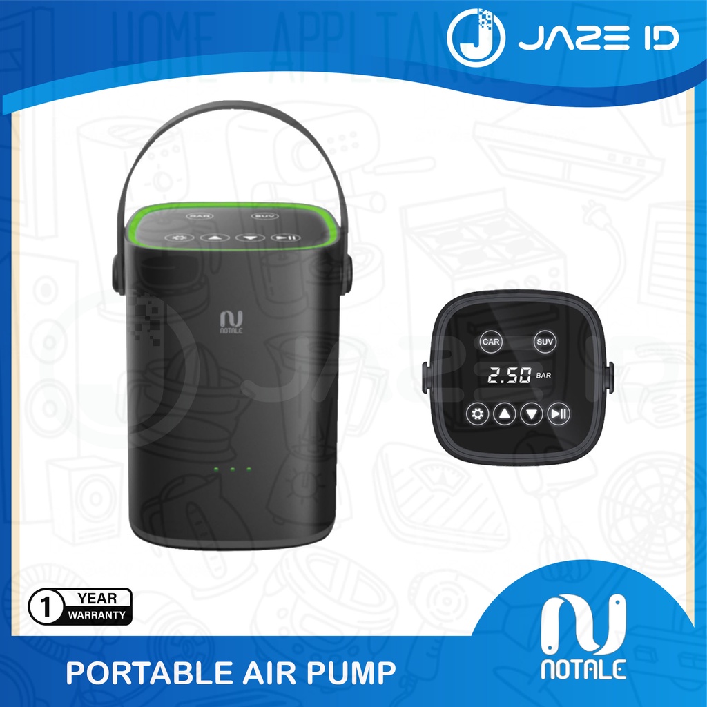 Notale Smart Air Pump Inflator Electric Pompa Ban Mobil Sepeda Motor